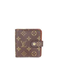 Louis Vuitton Compact Wallet Monogram Front
