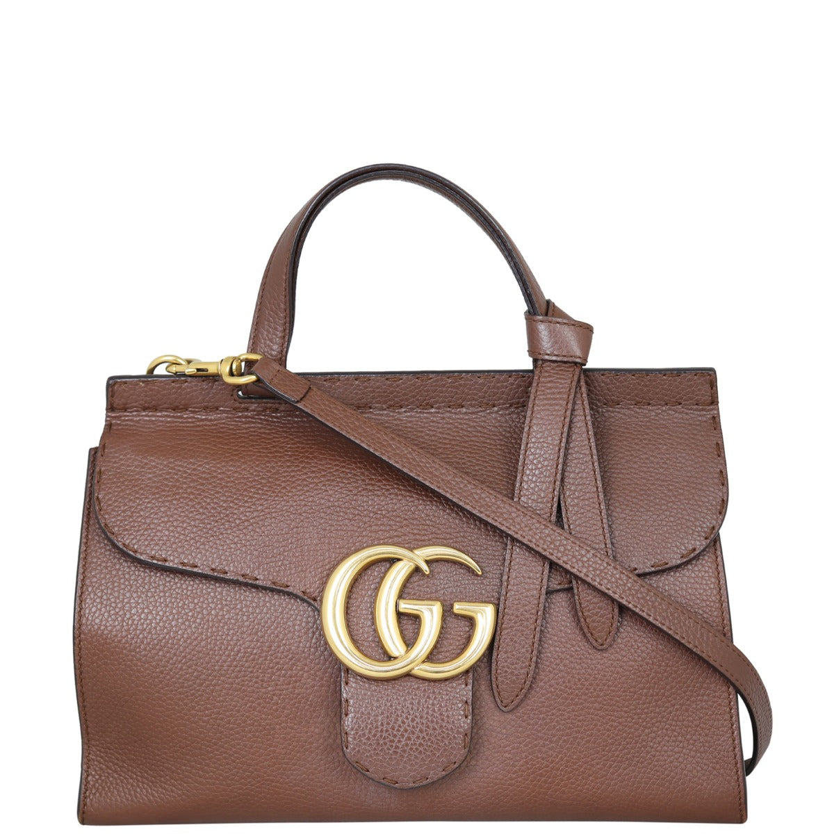 Gucci GG Marmont Top Handle Bag Small Front
