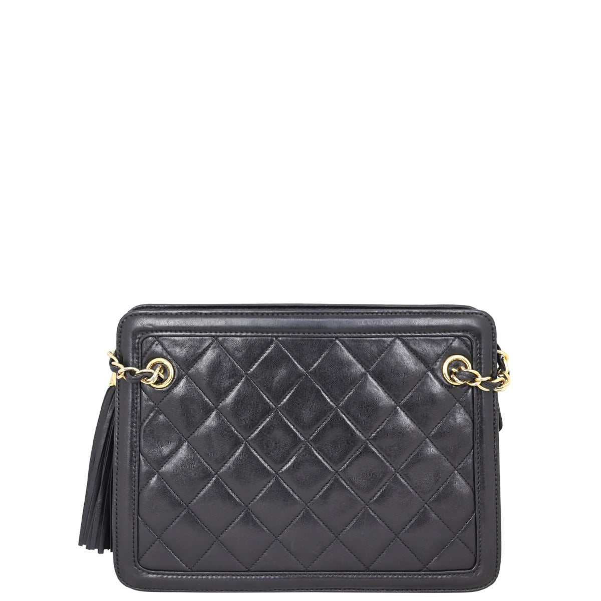 Chanel Vintage Square Tassel Bag Front
