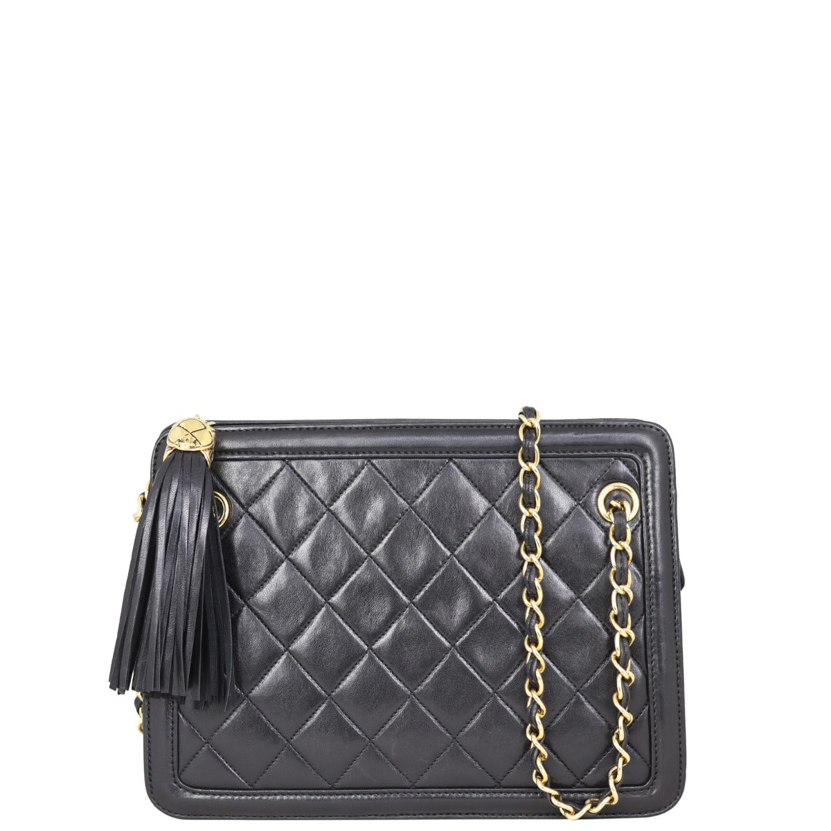 Chanel Vintage Square Tassel Bag Front
