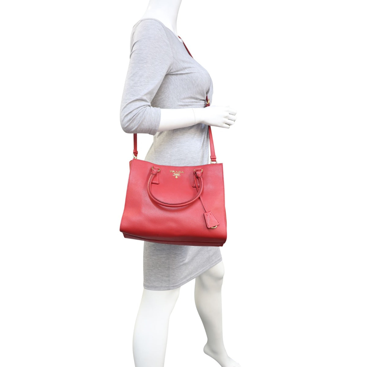 Prada Saffiano Two Way Tote Mannequin
