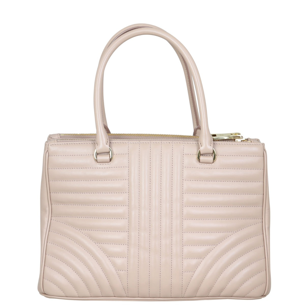 Prada Soft Calf Impunture Galleria Shopping Bag Back
