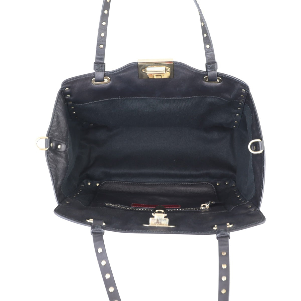 Valentino Rockstud Tote Small Whole interior
