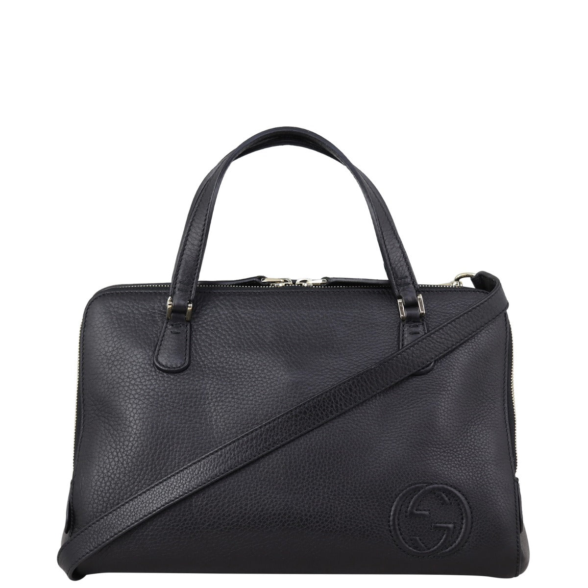 Gucci Soho Leather Satchel Front
