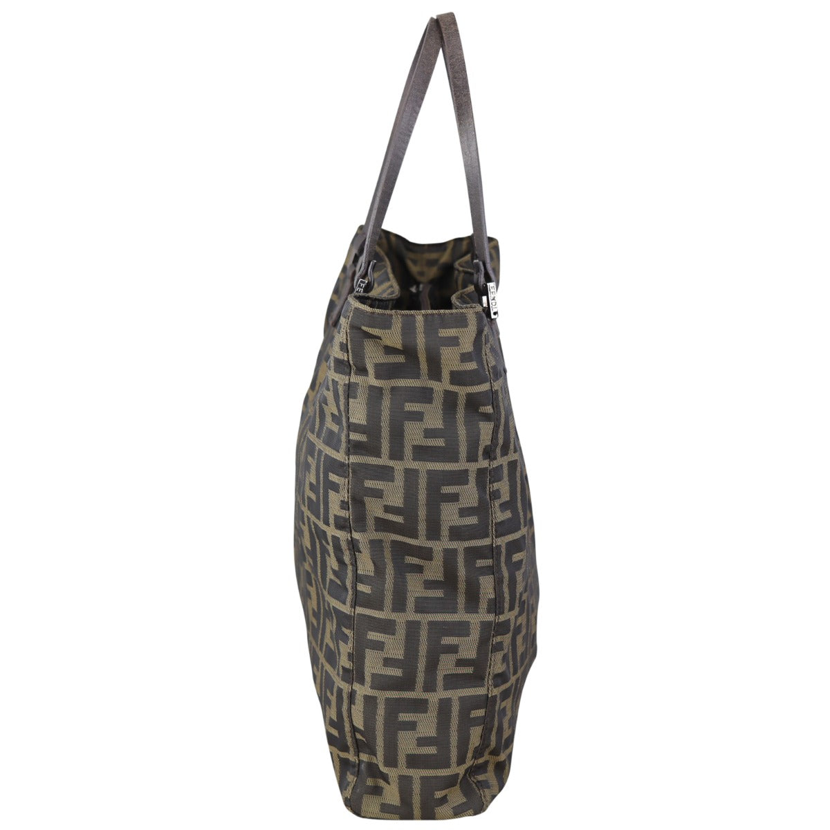 Fendi Zucca Canvas Tote Side
