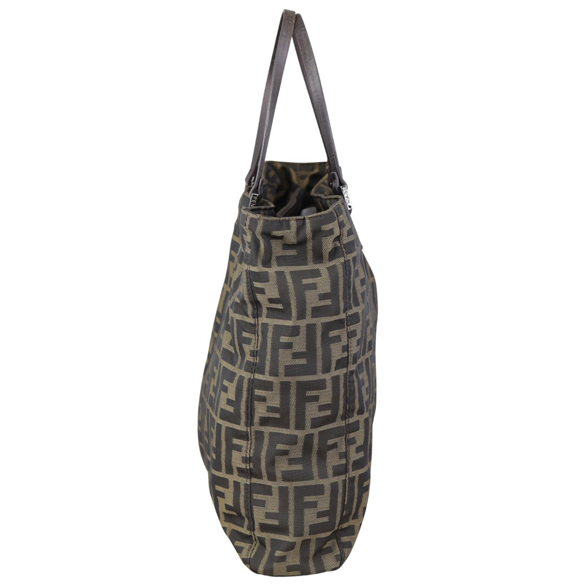 Fendi Zucca Canvas Tote Side

