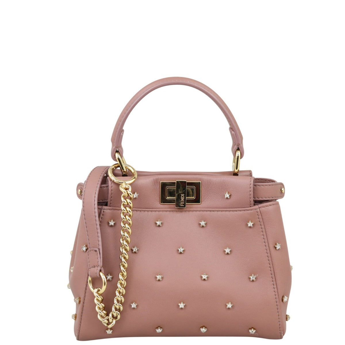 Fendi Star Crystal Embellished XS Iconic Peekaboo Front
