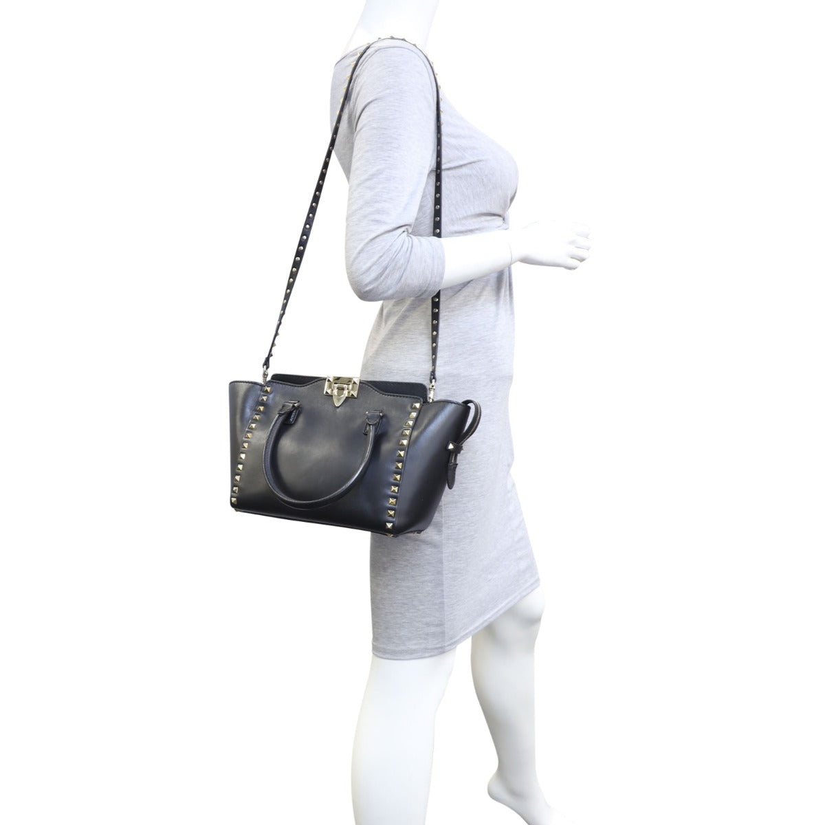 Valentino Rockstud Pagoda Tote Small Mannequin
