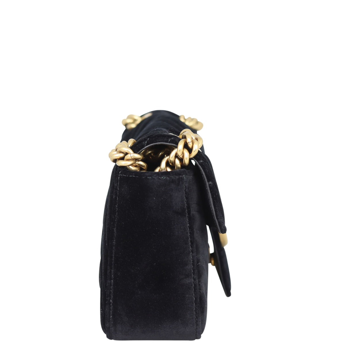 Gucci GG Marmont Velvet Mini Shoulder Bag Side