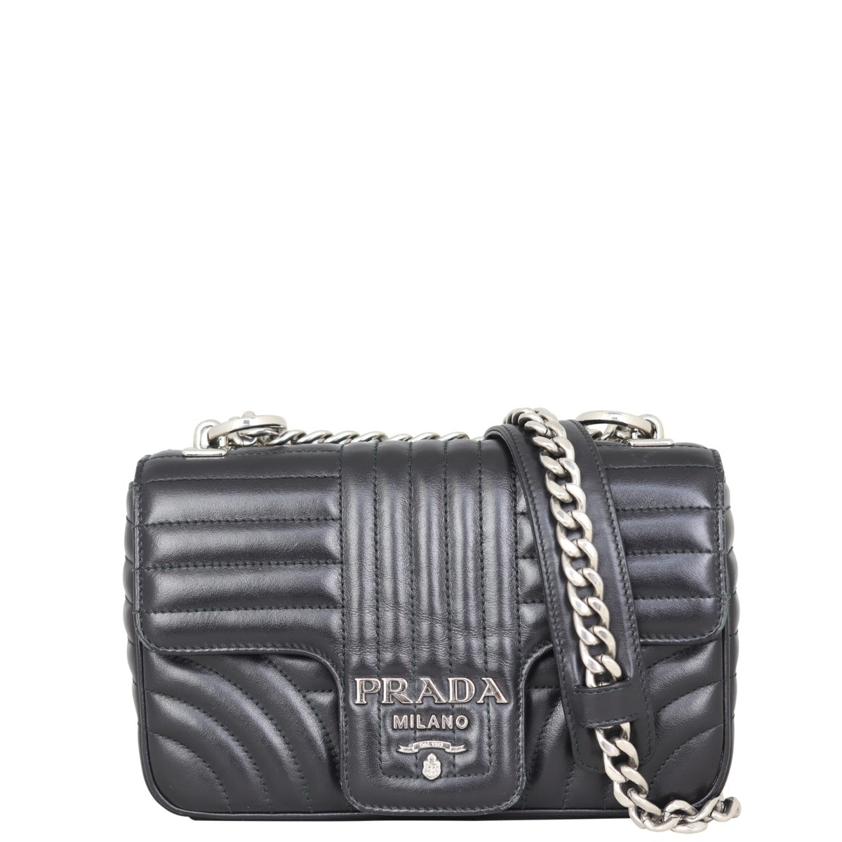 Prada Diagramme Small Shoulder Bag Front
