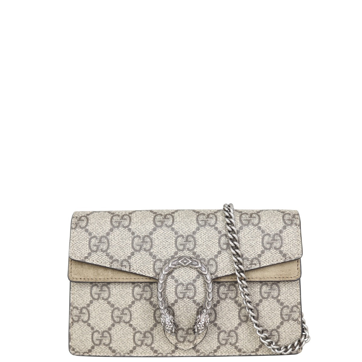 Gucci Dionysus GG Supreme Super Mini Chain Bag Front
