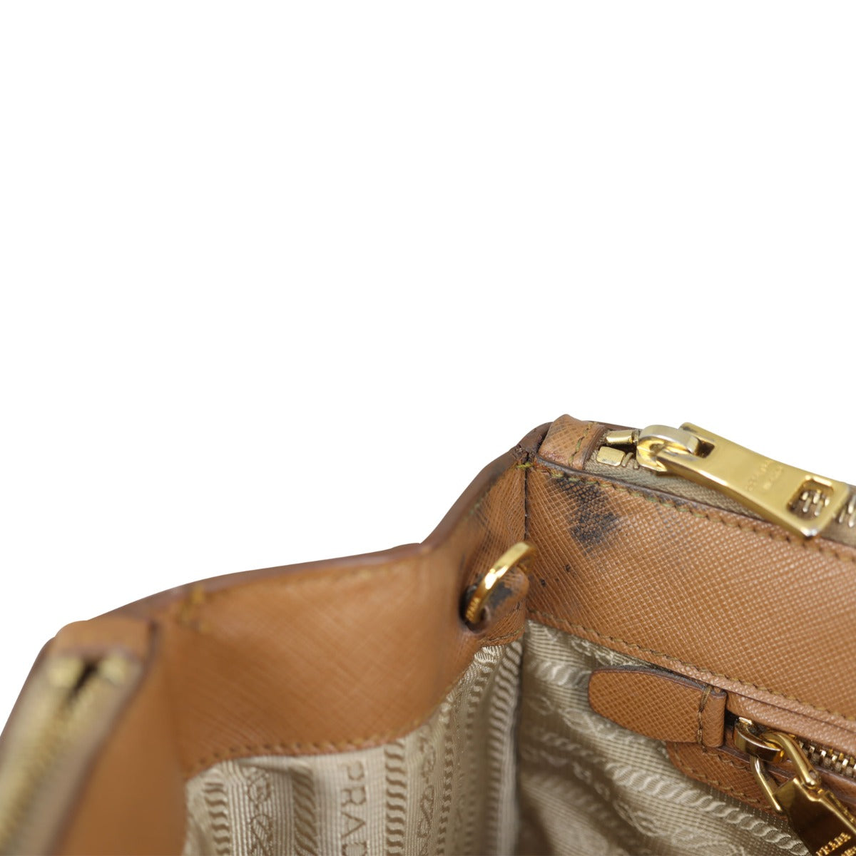 Prada Saffiano Lux Galleria Double Zip Tote Medium Corner
