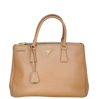 Prada Saffiano Lux Galleria Double Zip Tote Medium Front
