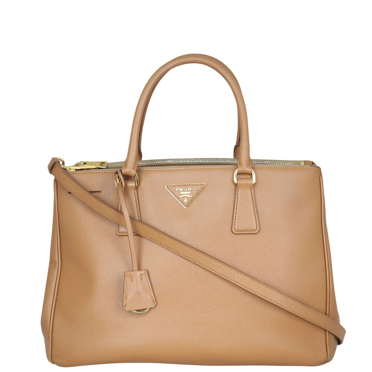Prada Saffiano Lux Galleria Double Zip Tote Medium Front
