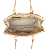 Prada Saffiano Lux Galleria Double Zip Tote Medium Whole interior
