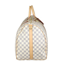Louis Vuitton Keepall 55 Bandouliere Damier Azur Side
