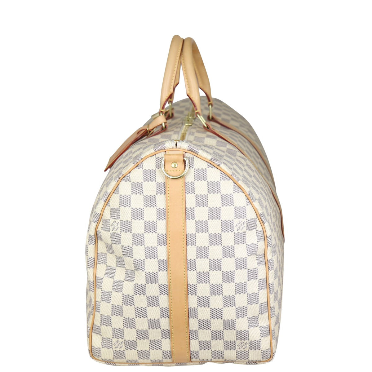 Louis Vuitton Keepall 55 Bandouliere Damier Azur Side
