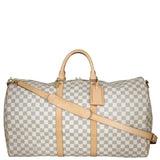 Louis Vuitton Keepall 55 Bandouliere Damier Azur Front

