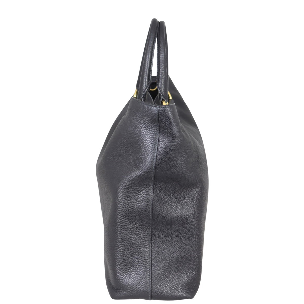 Prada Vitello Daino Shopping Large Tote Bag Side
