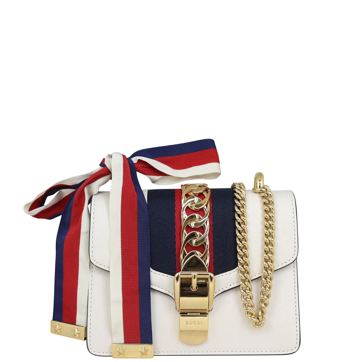 Gucci Sylvie Mini Chain Bag Front with Strap