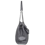 Chanel Paris-Edinburgh Quilted Flap Large Tote Side
