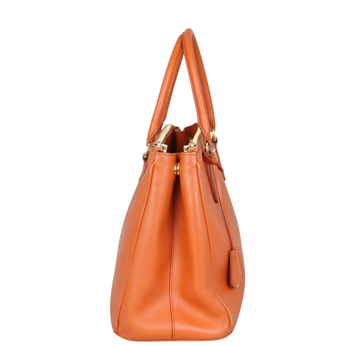 Prada Saffiano Lux Galleria Double Zip Tote Medium Side
