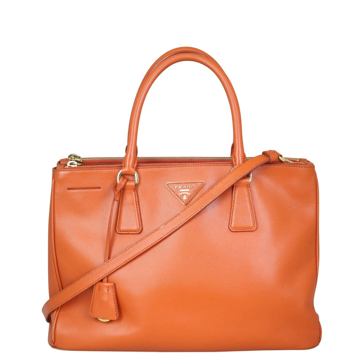 Prada Saffiano Lux Galleria Double Zip Tote Medium Front
