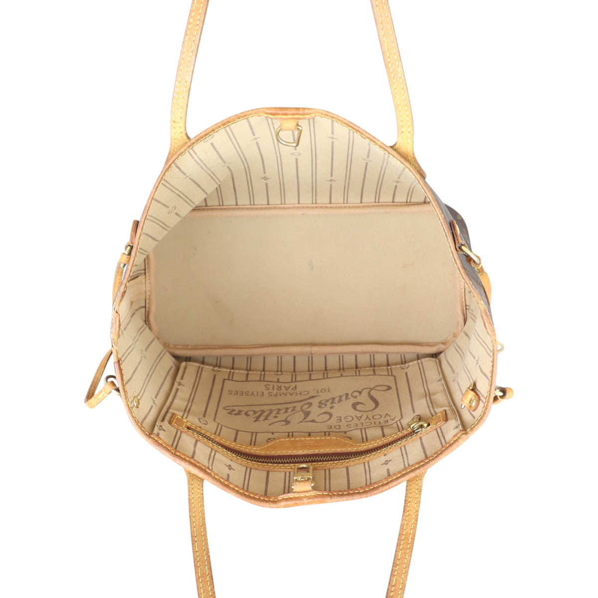 Louis Vuitton Neverfull PM Monogram Whole interior
