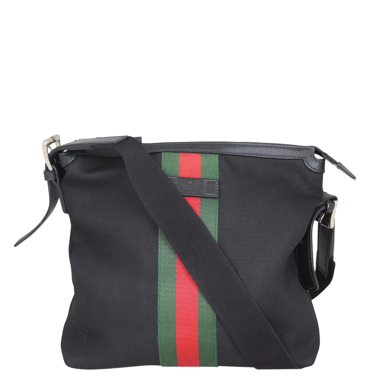 Gucci Web Messenger Bag Techno Canvas Front
