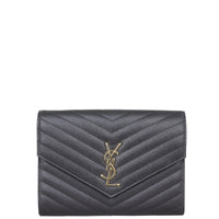 Saint Laurent Monogram Envelope Clutch Front
