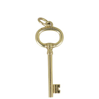Tiffany & Co 18k Gold Key Pendant Front
