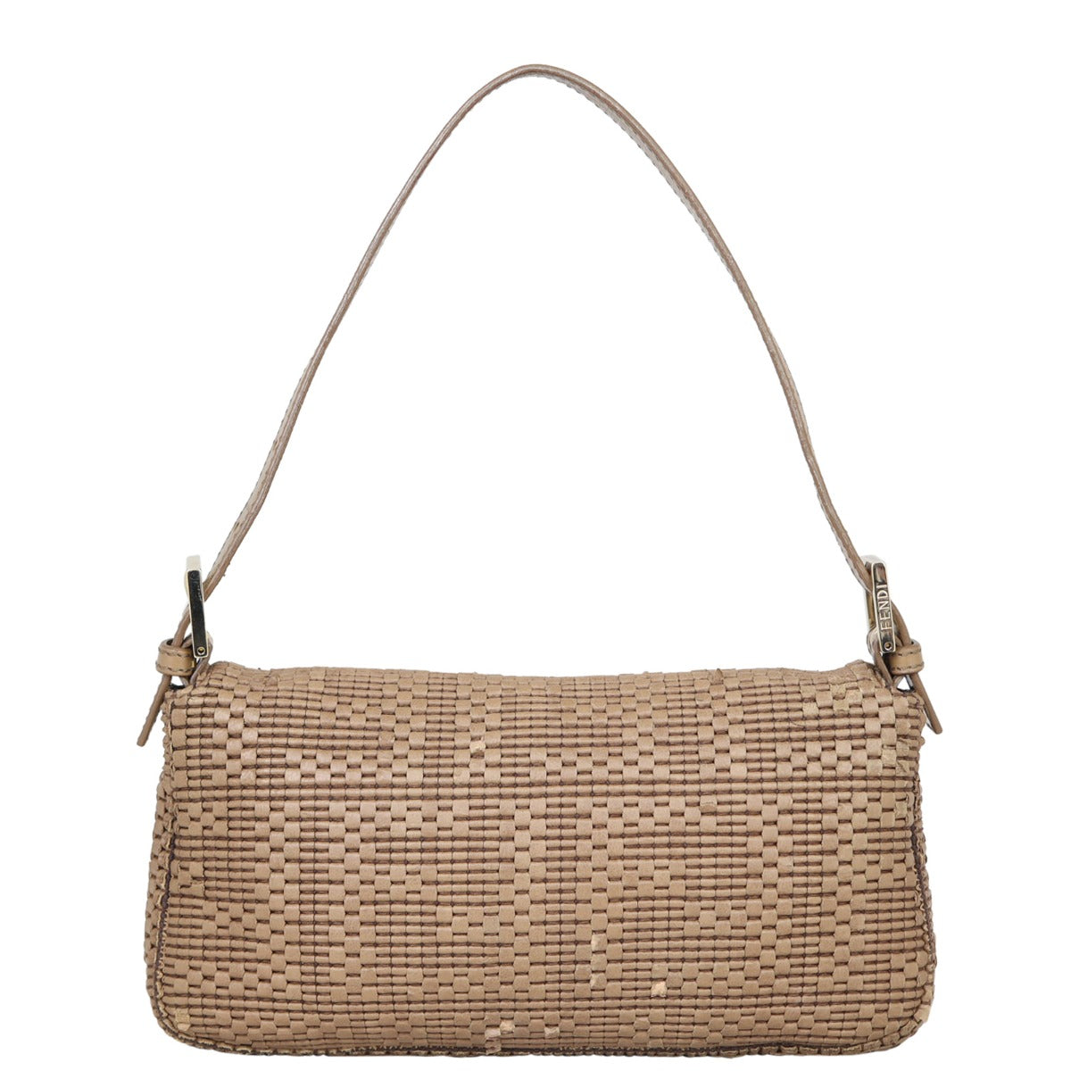 Fendi Woven Leather Baguette Bag Back
