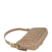 Fendi Woven Leather Baguette Bag Corner
