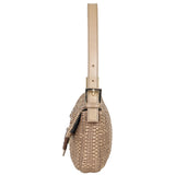 Fendi Woven Leather Baguette Bag Side
