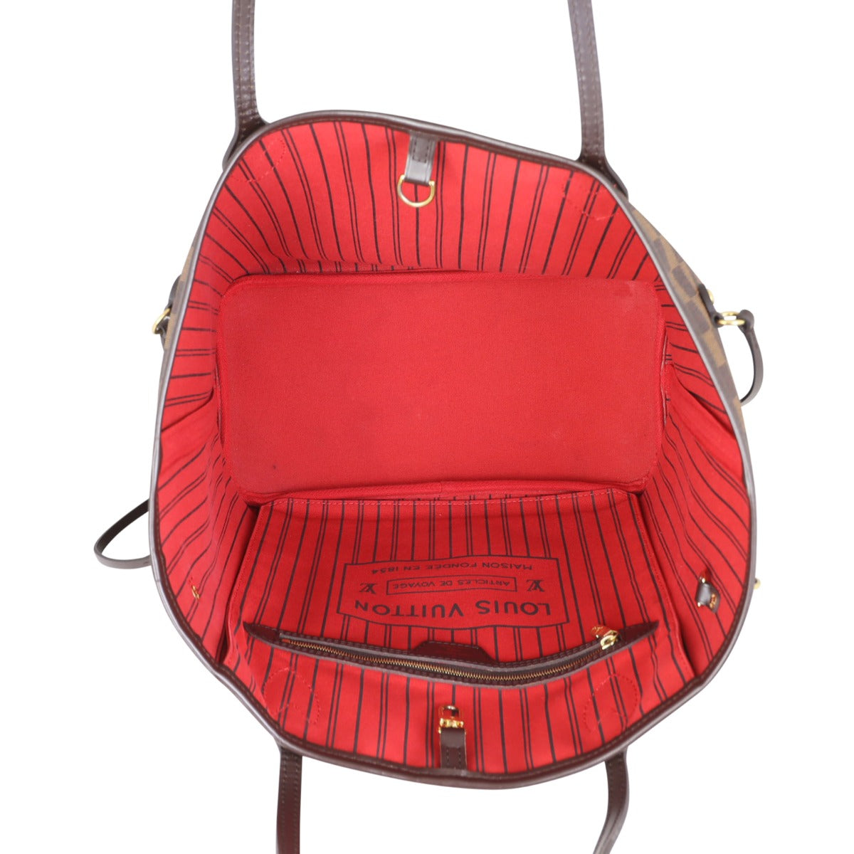 Louis Vuitton Neverfull MM Damier Ebene Whole interior
