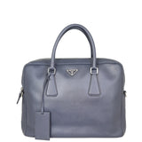 Prada Saffiano Zip Briefcase Bag Front
