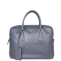 Prada Saffiano Zip Briefcase Bag Front
