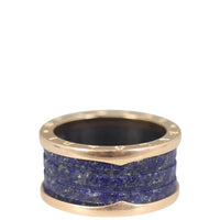 Bvlgari B.Zero1 18k Rose Gold and Marble Four Band Ring Front
