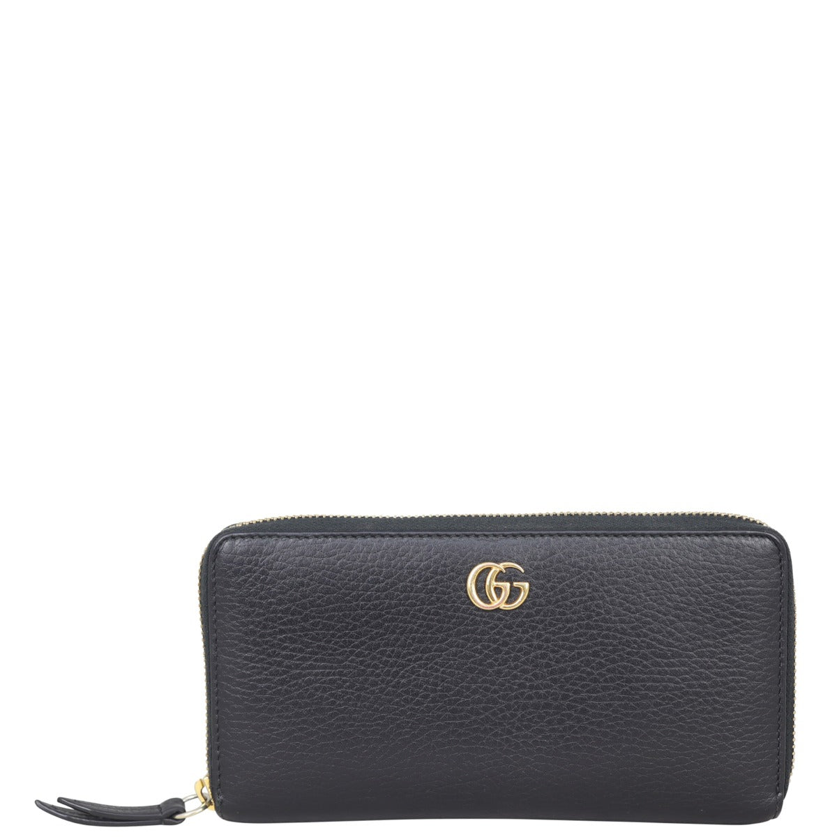 Gucci GG Leather Zip Around Wallet Front
