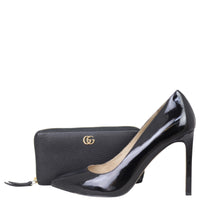 Gucci GG Leather Zip Around Wallet Shoe
