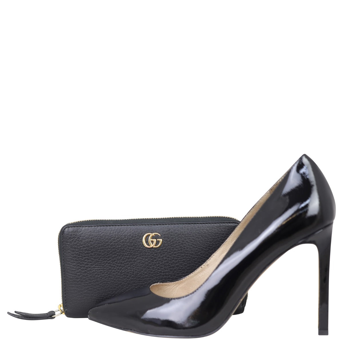 Gucci GG Leather Zip Around Wallet Shoe
