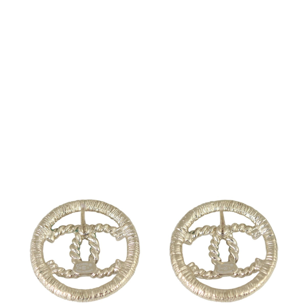 Chanel Twisted CC Earrings Back