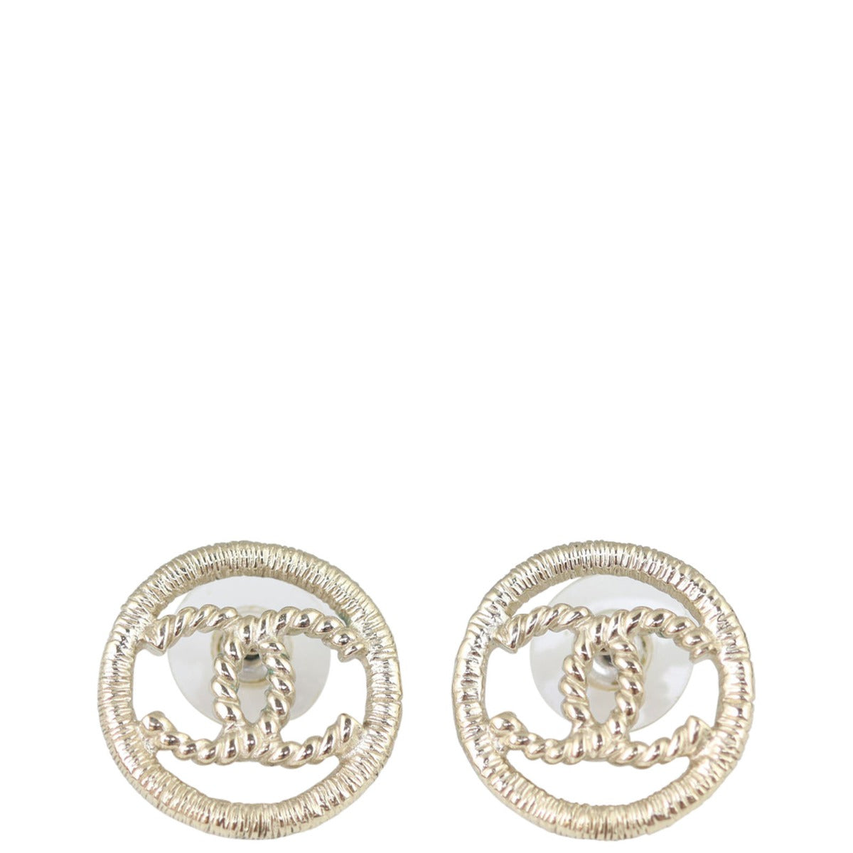 Chanel Twisted CC Earrings Front