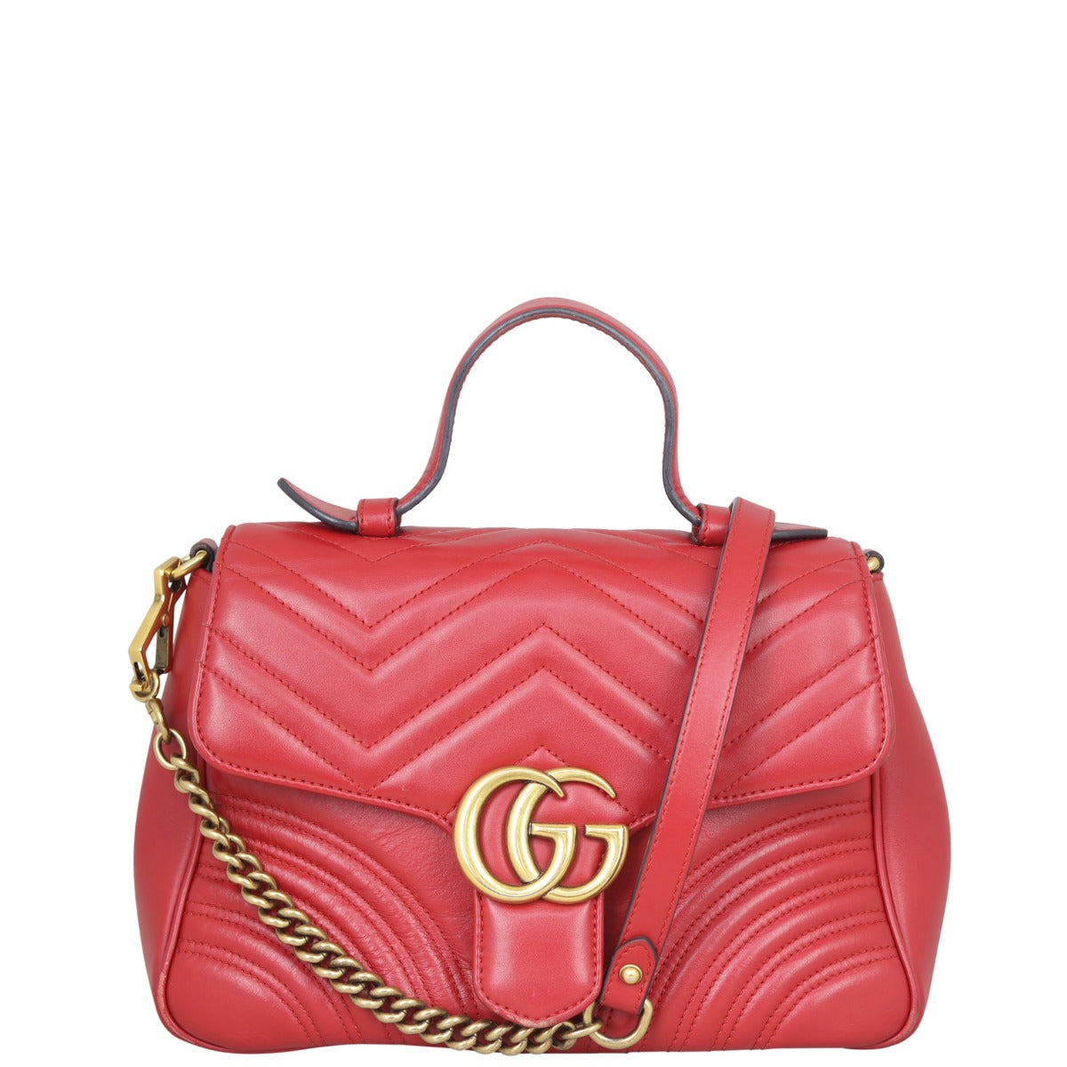 Gucci GG Marmont Small Top Handle Bag Front
