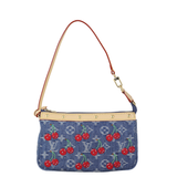 Louis Vuitton x Takashi Murakami Pochette Accessoires Denim Monogram Cerises