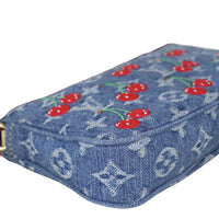 Louis Vuitton x Takashi Murakami Pochette Accessoires Denim Monogram Cerises