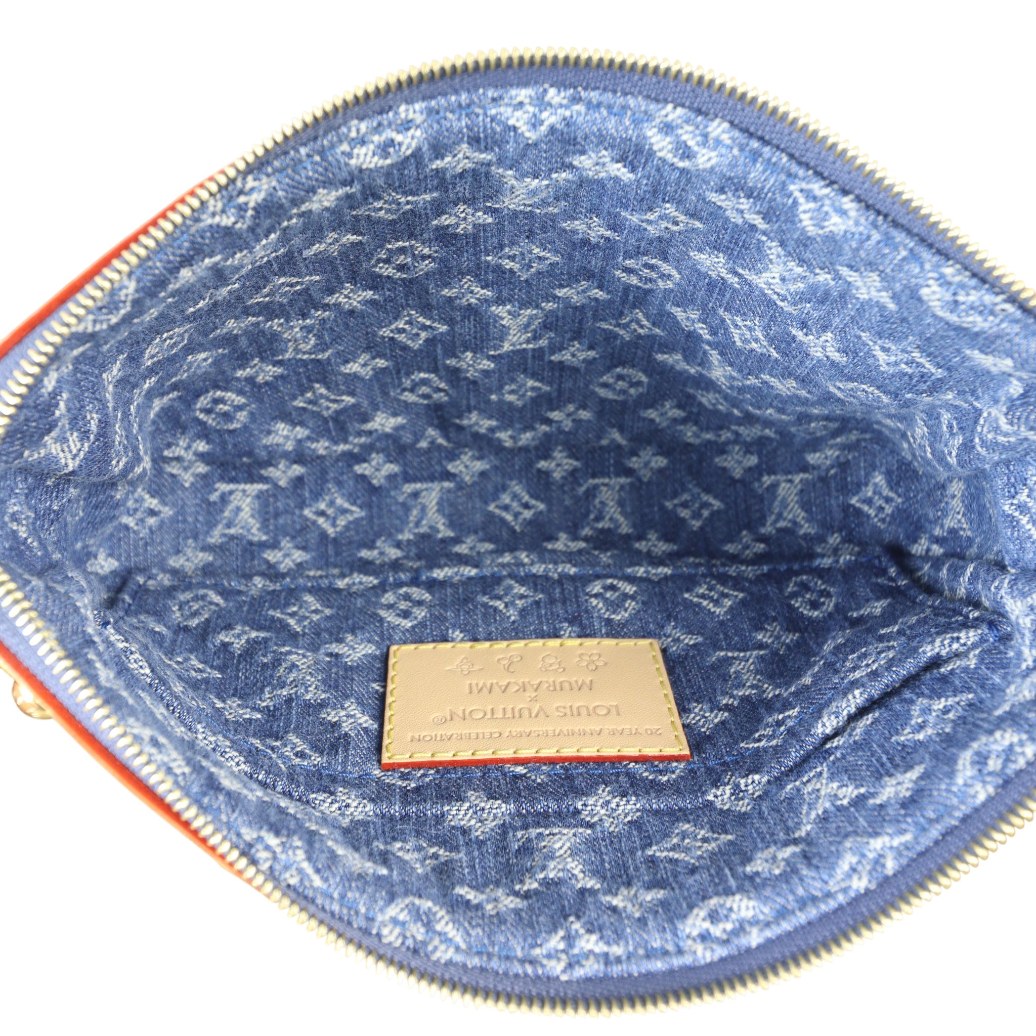 Louis Vuitton x Takashi Murakami Pochette Accessoires Denim Monogram Cerises