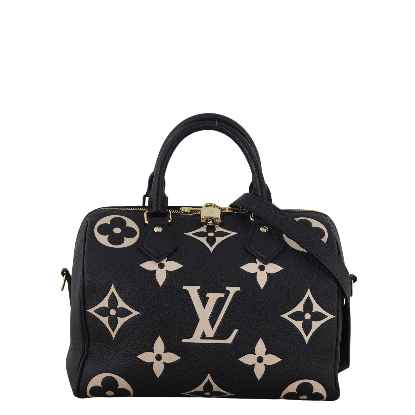 Louis Vuitton Speedy 25 Bandouliere Monogram Empreinte Giant Bicolour