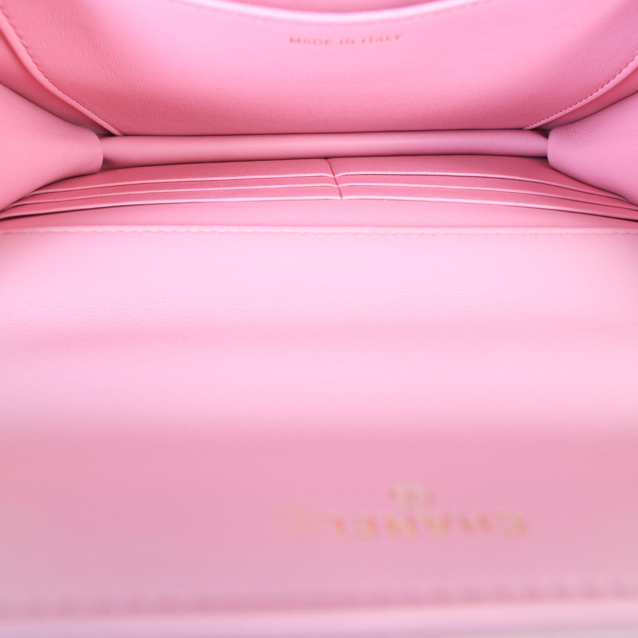 Chanel Metal Quilted Top Handle Wallet on Chain