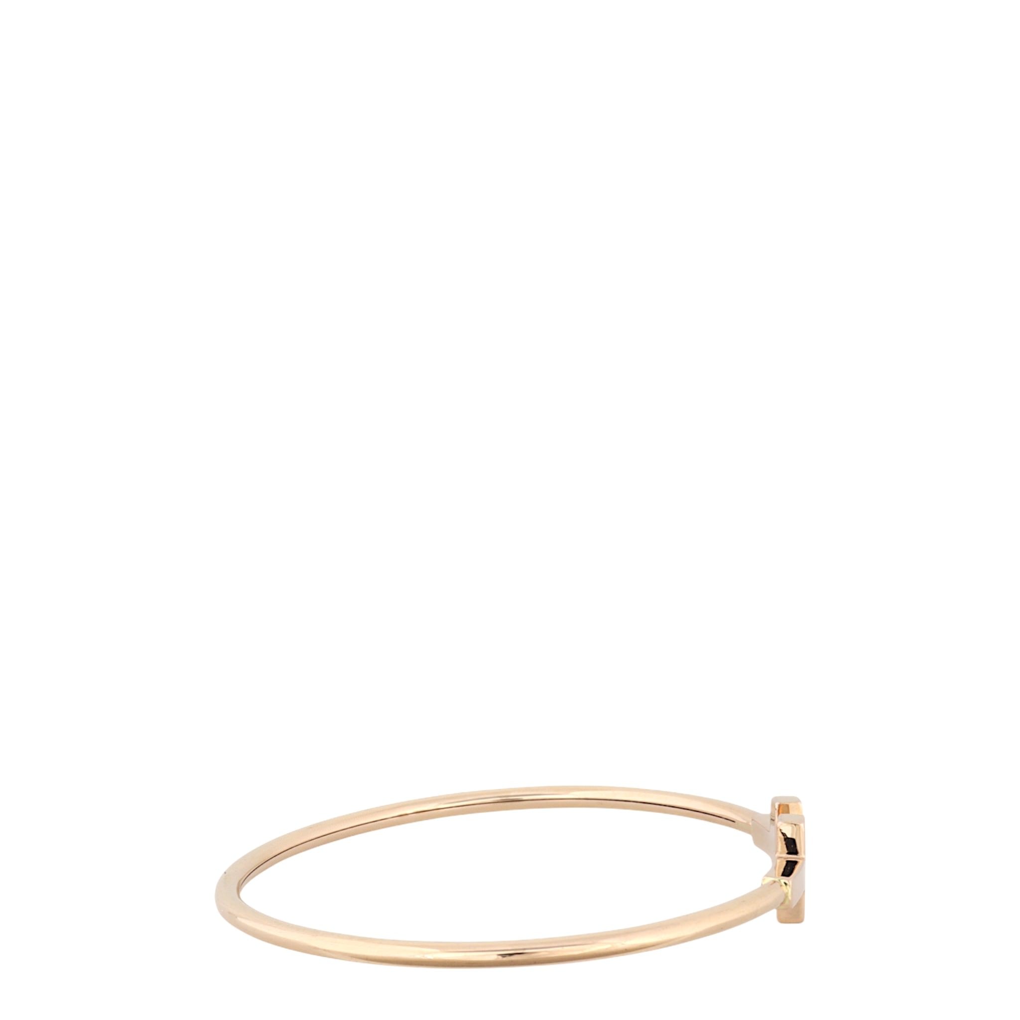 Tiffany & Co Tiffany T Wire 18k Rose Gold Bracelet